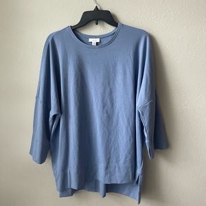 J.Jill Ponte Dusk Blue Sweatshirt